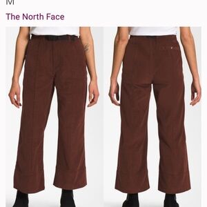 NEW North Face women corduroy, easy pants, dark oak size XL wide leg cropped